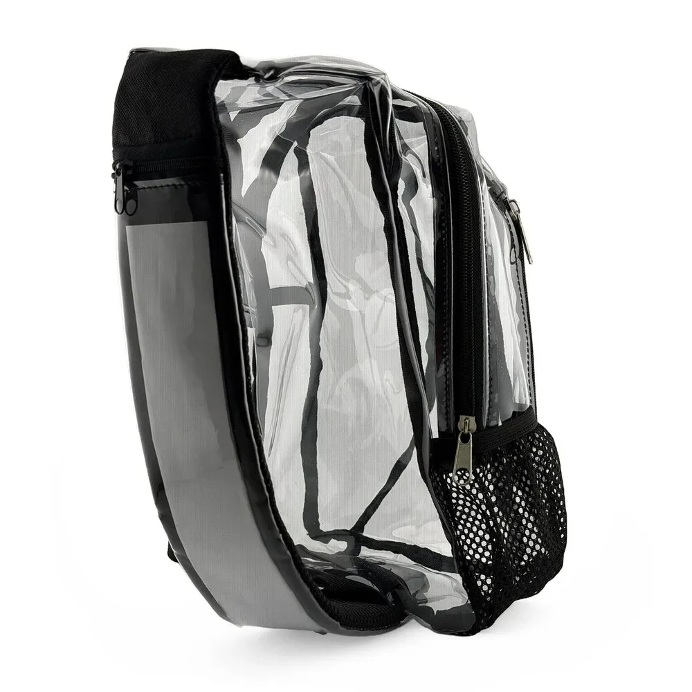 Etc.marketing CLEAR BAG Stadium Approved Sling Bag with CUSTOMIZABLE Strap Pock